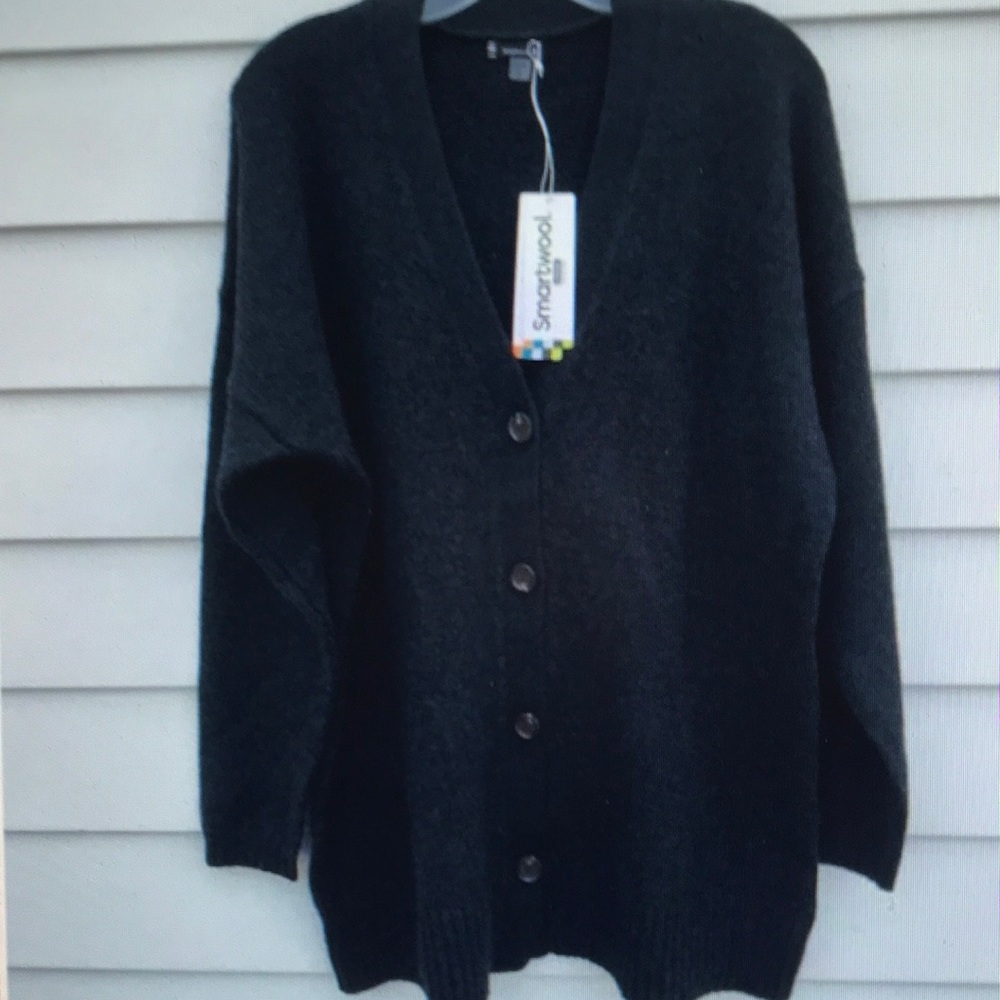 Smart wool cozy lodge boyfriend car digan knit sweater